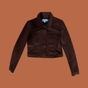 DRAPER JAMES *NWOT* XS Faux Suede Cropped Jacket